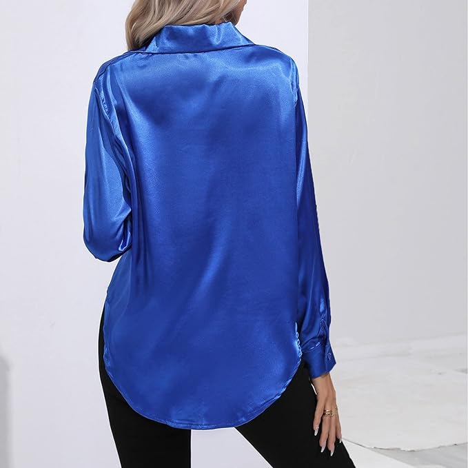 Satin Elegance Long Sleeve T-shirt