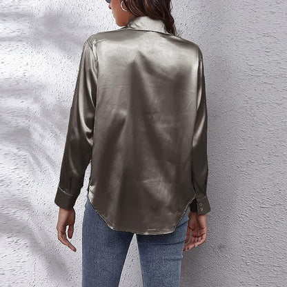 Satin Elegance Long Sleeve T-shirt