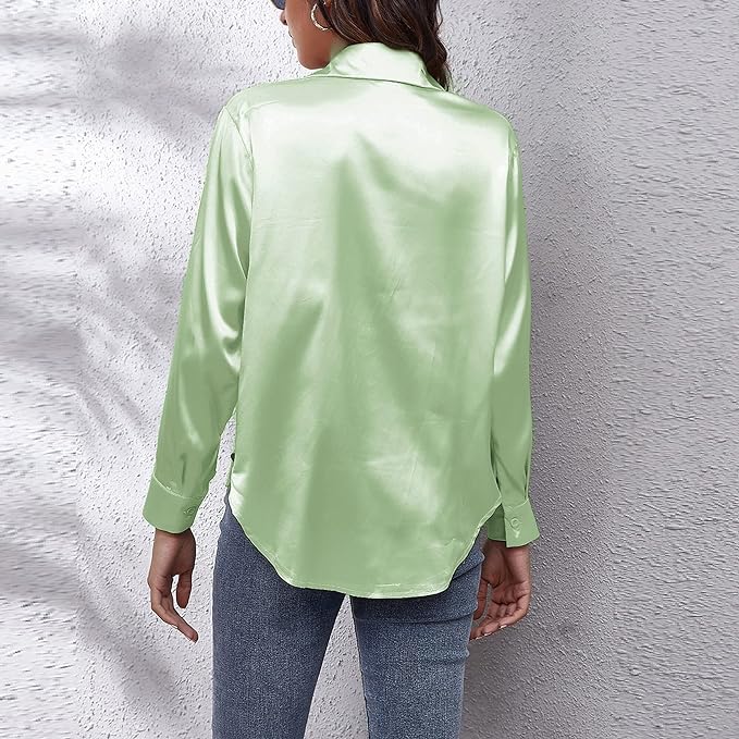 Satin Elegance Long Sleeve T-shirt